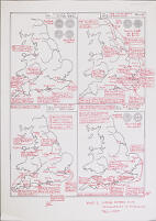 Drafts and photocopies of maps of Viking activity during the reign of King Æthelred the Unready