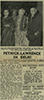 Cutting from The Statesman (Delhi Town edition), containing an article headed ‘Pethick-Lawrence in Delhi’ and a photograph of Lord and Lady Pethick-Lawrence with Indira Gandhi at Safdarjang airport