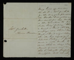 Letter from Mary Ingram to Mrs [Mary?] Milnes Gaskell