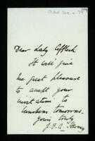 Letter from John F. A. Hervey