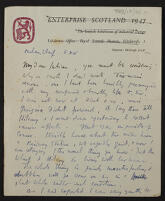 Letter from Michael Wickham to Julian Trevelyan