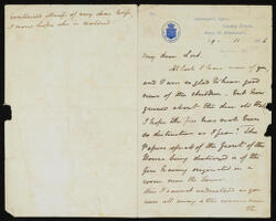 Letter from Anthony William Twyford to Lord Houghton
