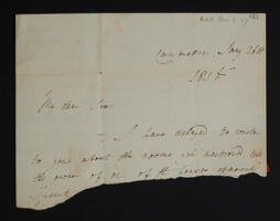 Letter from [Robert Leslie Ellis] to Francis Ellis