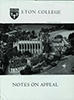 Printed booklet entitled ‘Notes on Appeal’, issued by Eton College