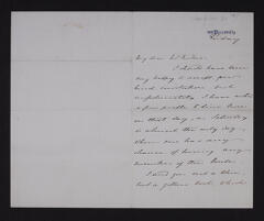 Letter from Auguste Charles Joseph, comte de Flahaut, to Richard Monckton Milnes