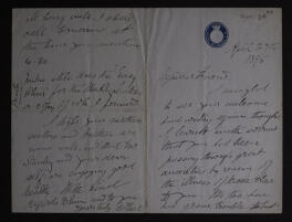 Letter from Thomas Burt to Dorothy, Lady Stanley