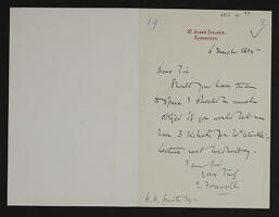 Letter from E. E. Foxwell to Henry Babington Smith