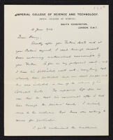 Letter from Arthur Russell Forsyth to Henry Cayley