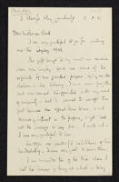 Letter from Henry Frederick Baker to W. W. Rouse Ball