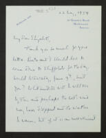 Letter from Edith Russell to Elizabeth Trevelyan