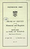 Printed order of service at the memorial and requiem of the Earl of Halifax at Westminster Abbey on 2 Feb. 1960