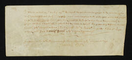 Memorandum of payment of debts signed by Blaise Pascal