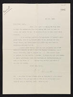 Letter from Geoffrey Thomas Bennett to W. W. Rouse Ball