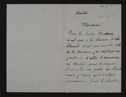 Letter from Xenophon Bernardos to Lady Elisabeth Mary Babington Smith
