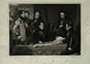 Print of ‘A consultation previous to an aerial voyage from London to Weilburg in Nassau on the 7th day of November 1836’, engraved by J. H. Robinson from the painting by John Hollins