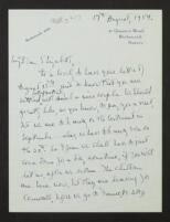 Letter from Edith Russell to Elizabeth Trevelyan