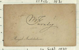 Correspondence between William Whewell and Michael Faraday