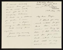 Letter from Edward Westermarck to Frazer