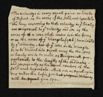 Notes by Robert Hooke on velocity in descent