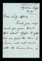 Letter from [L. C.?] Lyttelton