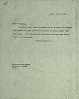 Carbon copy of a letter from Lord Pethick-Lawrence to Viscount Hailsham