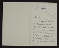 Letter from J. C. Adams to Henry Babington Smith