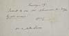 Note by William Cobbett