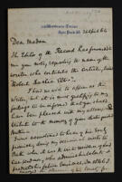 Letters from Alexander Haldane to Lady Affleck