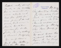 Letter from H. Montagu Butler to W. Aldis Wright