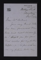 Letter from Emma Susan Gosling to Hon. Annabella Hungerford Milnes
