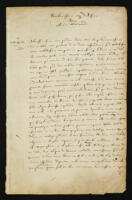 [Draft?] letter from Johannes Hevelius to Detlev Clüver