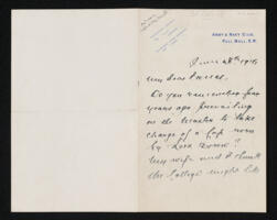 Letter from C. F. Call to H. McLeod Innes