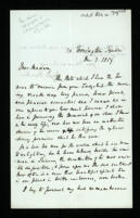 Letter from Joseph Hunter