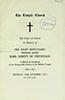 Printed order of service for a service in memory of Earl Jowitt at the Temple Church on 28 Oct. 1957