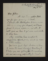 Letter from George Downs to Julian Trevelyan