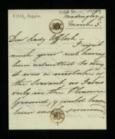 Letter from Maria S. King