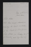 Letter from William Fitzwilliam to William Whewell and Lady Affleck