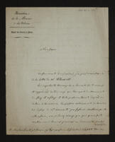 Letter from R. Chazallon to Mr Beautemps-Beaupré