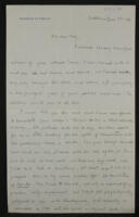 Letter from Umberto Morra di Lavriano  to R. C. Trevelyan