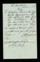 Prescription for Sir G. Affleck signed by J. Hargrave