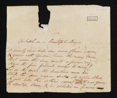 Verses entitled ‘Epitaph on a beautiful Boy’
