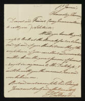 Letter from William, Duke of Clarence (later William IV) to Princess Adelaide of Saxe-Meiningen