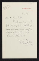 Letter from Francis Puryer White to W. W. Rouse Ball