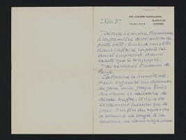 Letter from 'Jack' [François Ceccaldi] to 'Flaminica' [Lilly Frazer]